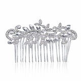 Crystal Leaves Wedding Hair Comb Clip Rhinestone Headdress
