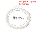 Bohemian Layer Simulated Round Pearl Choker Necklace Collar
