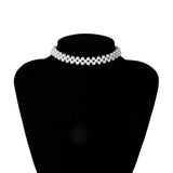 Bohemian Layer Simulated Round Pearl Choker Necklace Collar