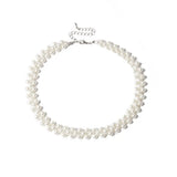 Bohemian Layer Simulated Round Pearl Choker Necklace Collar