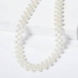 Bohemian Layer Simulated Round Pearl Choker Necklace Collar