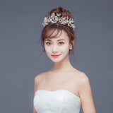 Baroque Pearl Rhinestone Crown Tiara Hair Accessory