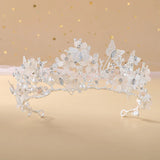 Baroque Pearl Rhinestone Crown Tiara Hair Accessory