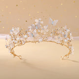 Baroque Pearl Rhinestone Crown Tiara Hair Accessory