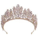 Crystal Leaf Rhinestone Bridal Tiaras Crowns For Women Baroque Vintage