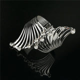 Crystal Wings Wide Bangles Rhinestone Bracelet Jewelry