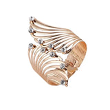 Crystal Wings Wide Bangles Rhinestone Bracelet Jewelry