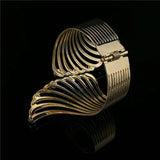 Crystal Wings Wide Bangles Rhinestone Bracelet Jewelry