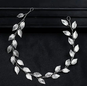 Silver Leaf Headbands Wedding Hair Accessories Women Hair Jewelry