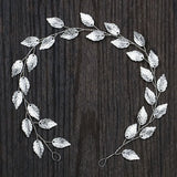Silver Leaf Headbands Wedding Hair Accessories Women Hair Jewelry