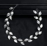 Silver Leaf Headbands Wedding Hair Accessories Women Hair Jewelry