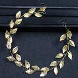Silver Leaf Headbands Wedding Hair Accessories Women Hair Jewelry