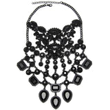 Rhinestone Crystal Bead Collar Choker Necklace Tassel Statement Chockers