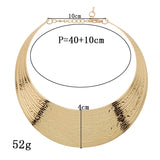 Wide Punk Necklace Charm Party Chain Choker for Women