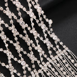 Rhinestone Tassel Bracelet for Women Wedding - Bling Crystal Bridal Hand