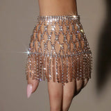 Rhinestone Tassel Bracelet for Women Wedding - Bling Crystal Bridal Hand