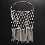 Rhinestone Tassel Bracelet for Women Wedding - Bling Crystal Bridal Hand