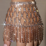 Rhinestone Tassel Bracelet for Women Wedding - Bling Crystal Bridal Hand