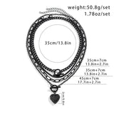 Goth Star Heart Choker Necklace Collares Vintage Halloween Jewelry