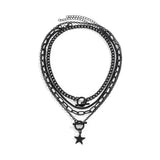 Goth Star Heart Choker Necklace Collares Vintage Halloween Jewelry