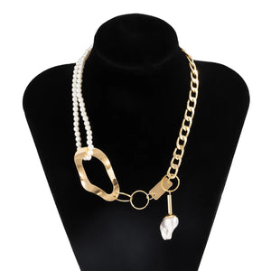 Goth Pearl Choker Necklace Women Jewelry Neck Chain Necklace