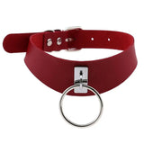 Harajuku PU Leather Choker Necklace For Women Gothic Punk Rock Metal Necklaces