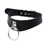 Harajuku PU Leather Choker Necklace For Women Gothic Punk Rock Metal Necklaces
