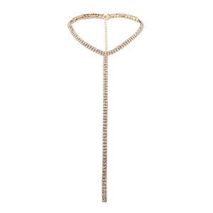 Rhinestone Choker Necklace Gem Statement Collares Bijoux