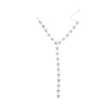 Five Pointed Stars Choker Necklace Crystal Rhinestone Women Body Jewelry