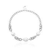 Baroque Pearl Choker Necklace with Cuban Chains