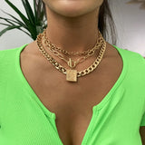 Hip Hop Plated Chain Metal Ball Long Clavicle Necklace for Men Women Girls