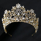 Vintage European Bride Wedding Tiaras Crystal Queen Crown Hair Accessories