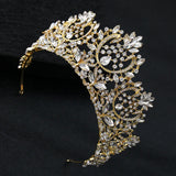 Vintage European Bride Wedding Tiaras Crystal Queen Crown Hair Accessories