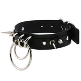 Punk Spike Metal Collar Leather Harness Choker Necklace Women
