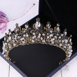 Red Crystal Bridal Tiara Rhinestone Crown Headband Hair Accessory