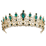 Red Crystal Bridal Tiara Rhinestone Crown Headband Hair Accessory