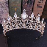Red Crystal Bridal Tiara Rhinestone Crown Headband Hair Accessory