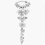Crystal Geometric Bracelet Rhinestone Hand Ring Bangle for Women