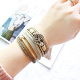 Summer Leather Bracelet Charm Pearls Bohemian Bracelets for Women