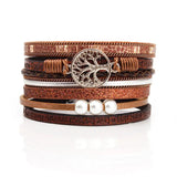 Summer Leather Bracelet Charm Pearls Bohemian Bracelets for Women