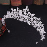 Baroque Crystal Wedding Crown Beads Tiara Queen Headpiece Hair Accessory