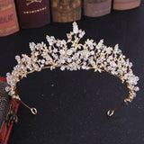 Baroque Crystal Wedding Crown Beads Tiara Queen Headpiece Hair Accessory