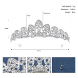 Baroque Rhinestone Crystal Crown Tiara Wedding Headdress
