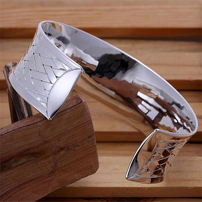 Silver Bangle Gorgeous Arrival Jewelry Finished Weaved Bangle