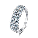 1.4ct D Moissanite Diamond Ring Sterling Silver Wedding Band