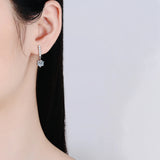 1ct D Moissanite Earrings 925 Sterling Silver Plated 18k Earrin