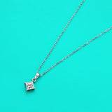 1ct Princess Cut Moissanite Necklace with Certificate