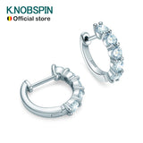 D Moissanite Loop Earring 925 Sterling Silver Plated 18k Earring