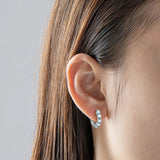 D Moissanite Loop Earring 925 Sterling Silver Plated 18k Earring