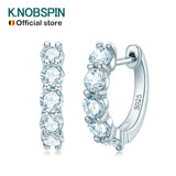 D Moissanite Loop Earring 925 Sterling Silver Plated 18k Earring